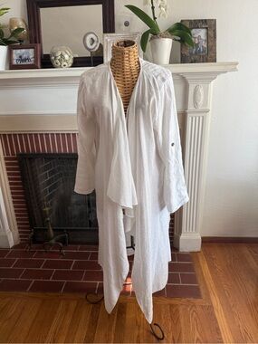 Scandal Italy white line waterfall duster